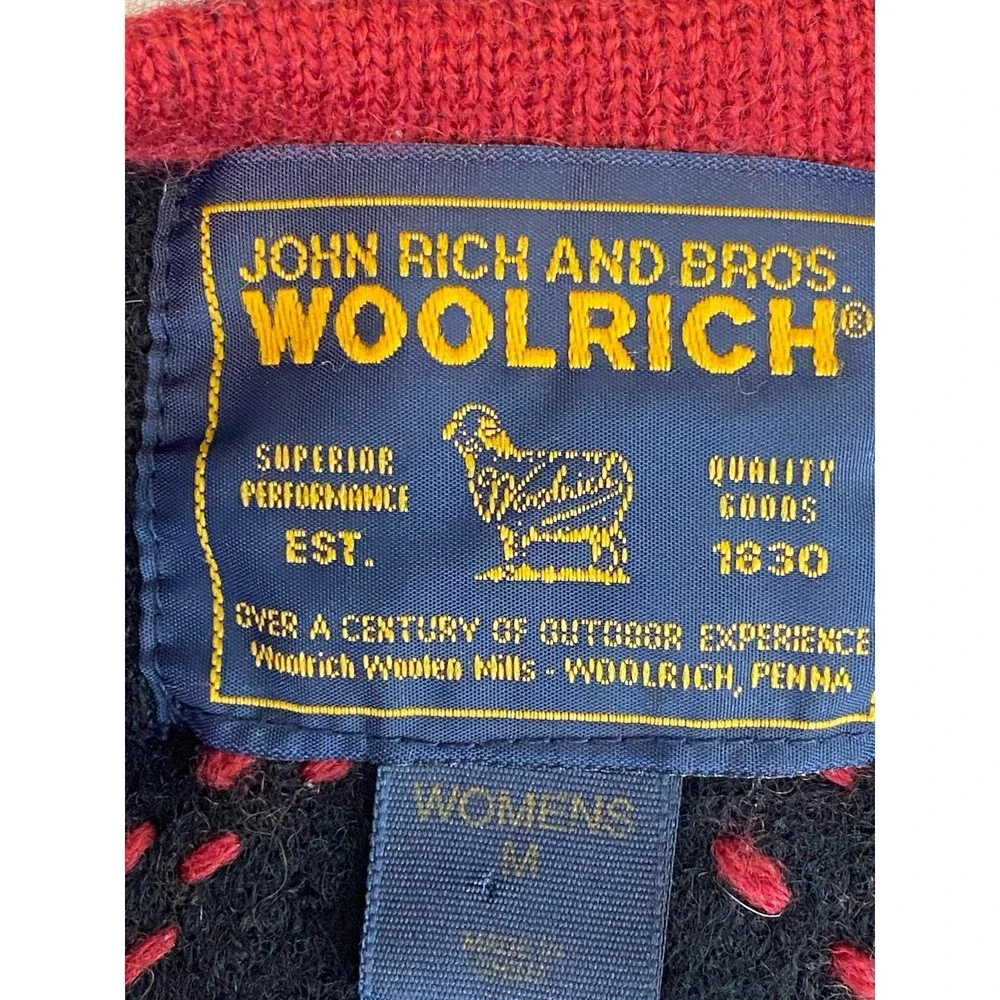 Vintage Woolrich Womens Wool Vest Size Medium Christmas Holidays Snowflakes Ski